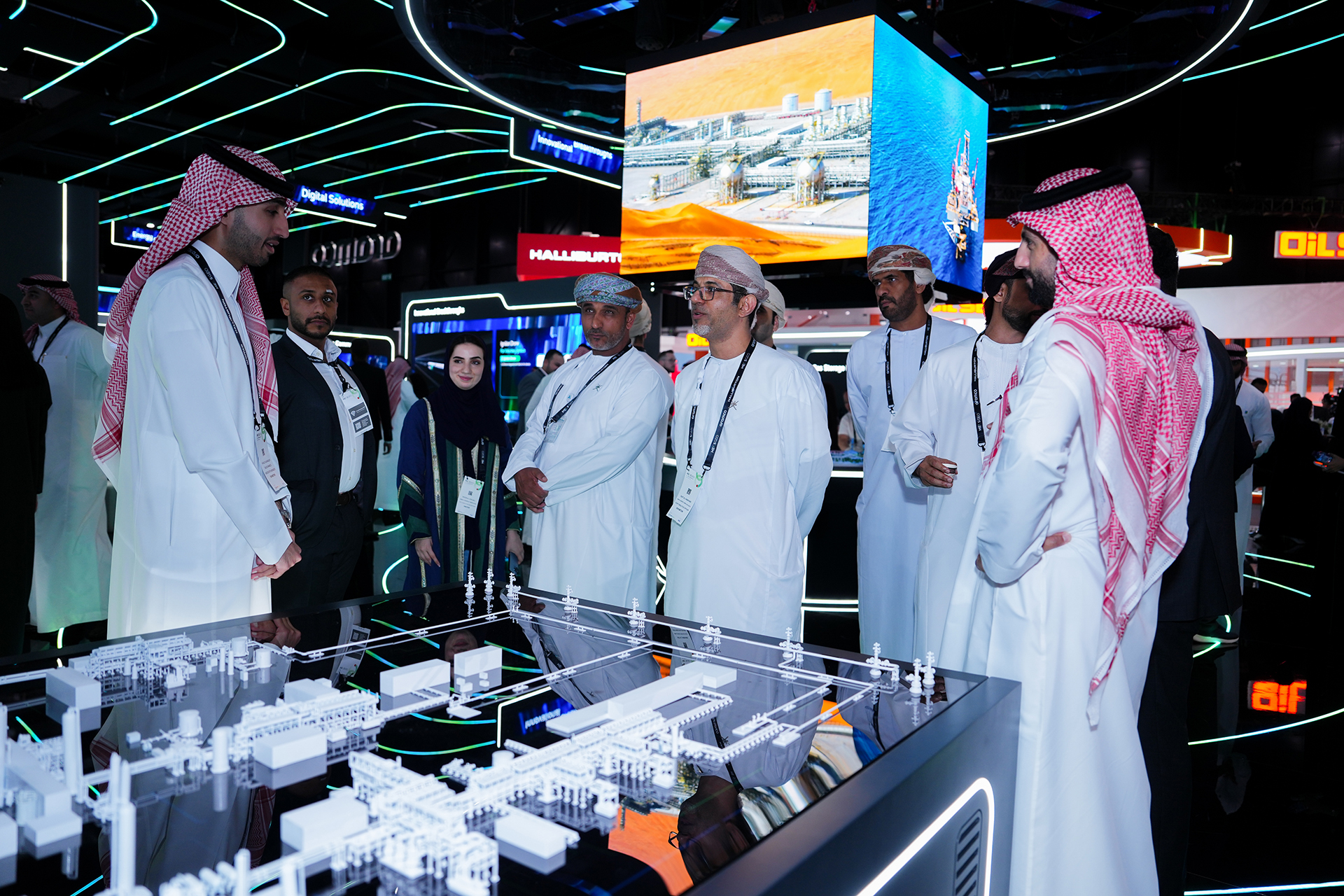 Abraj management in the official delegates' exhibition tour at MEOS 2025