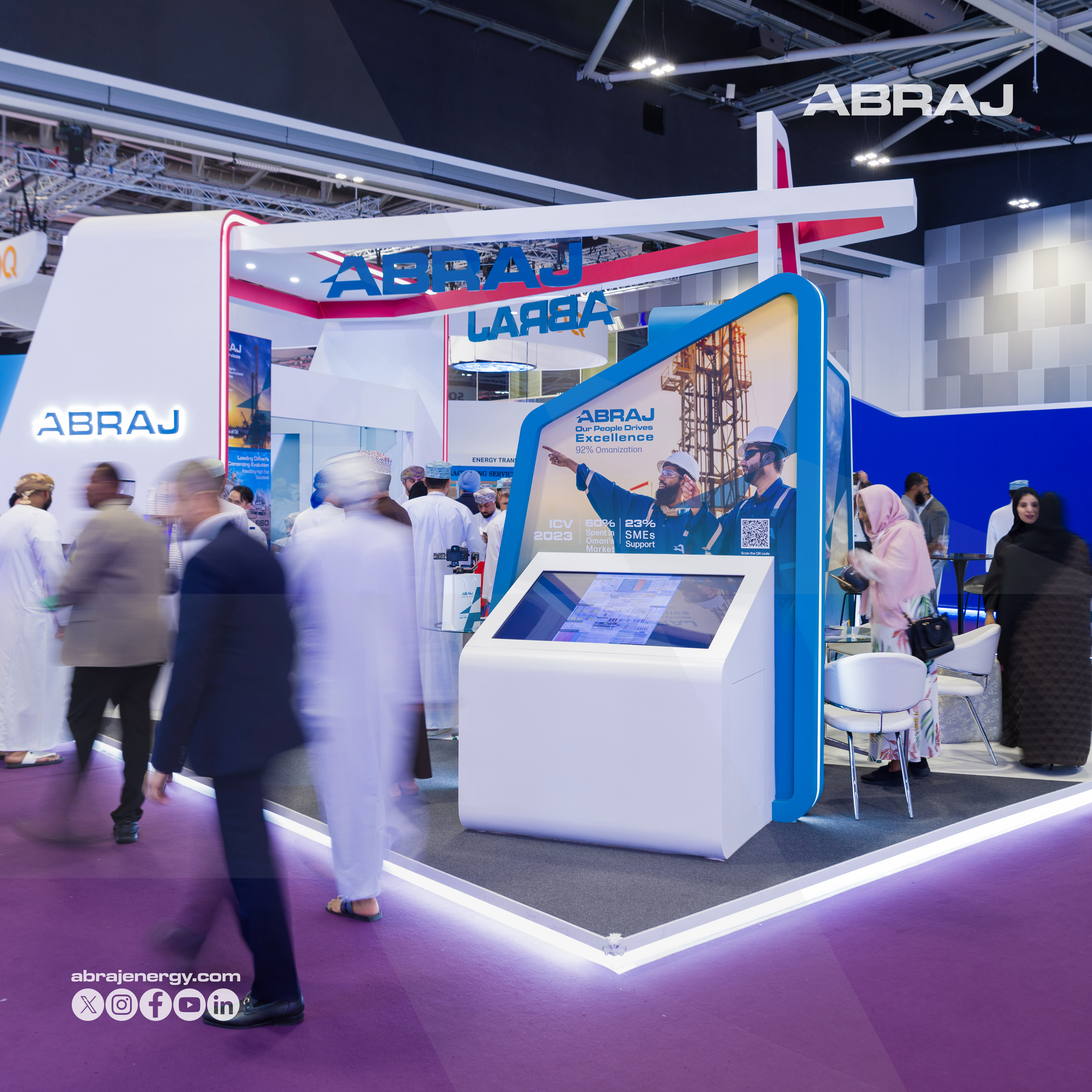 Abraj Energy Services exhibition booth with visitors
